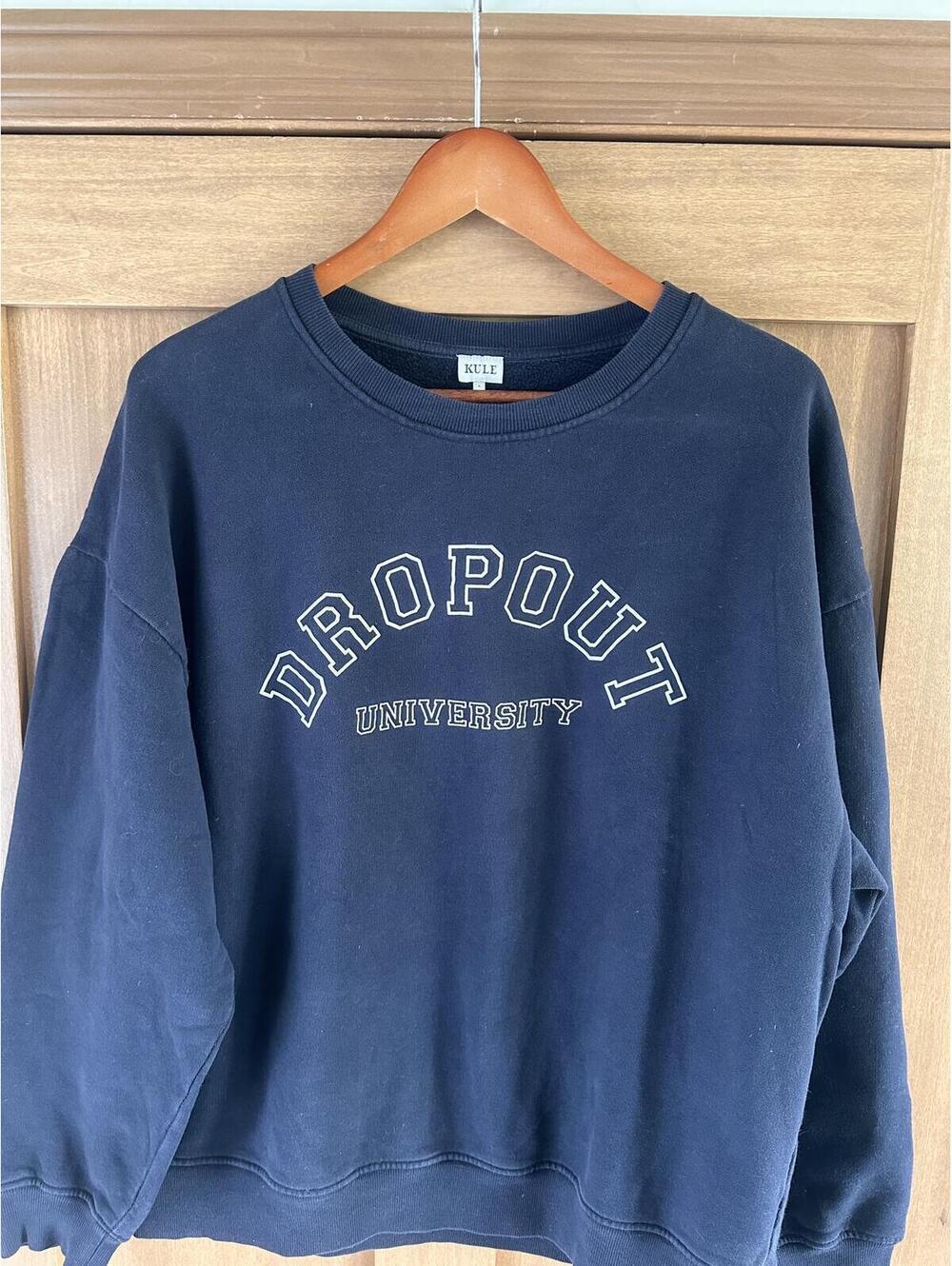 KULE Organic Cotton Raleigh Dropout University Crewneck Sweatshirt Women’s Large - Picture 11 of 11